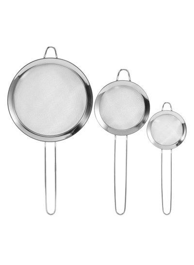 Buy Stainless Steel Mesh Wire Flour Colander Sieve Oil Strainer in UAE