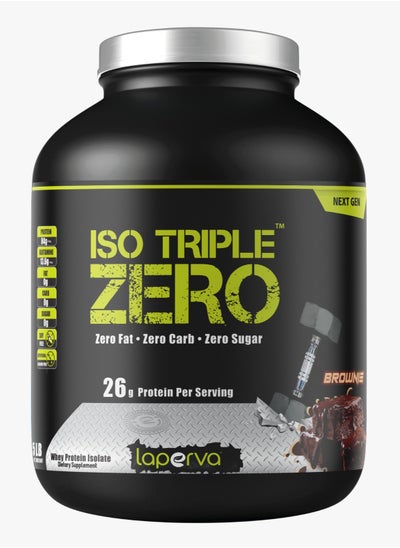 Buy Iso Triple Zero Next Generation Whey Protein Isolate- Zero Sugar, Zero Carb, Zero Fat - Soy-Free, Gluten-Free- Brownie,  5 LB in Saudi Arabia