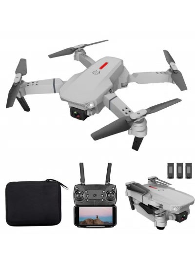 اشتري LS-E525 WiFi FPV 4K Camera Drone Headless Mode Dual Camera Drone 3 Batterires Silver Grey Suitable for Beginners and Kids في السعودية