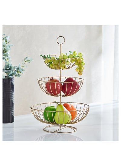 Buy Royal 3-Tier Fruit Basket 28x28 cm in UAE