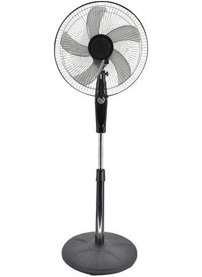 Buy Five-blade stand fan, silent operation, wide angle, vibration, adjustable height in Saudi Arabia