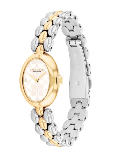 Buy COACH OVAL ANALOG WOMEN'S SILVER WHITE CASE WATCH - 14504419 in Saudi Arabia