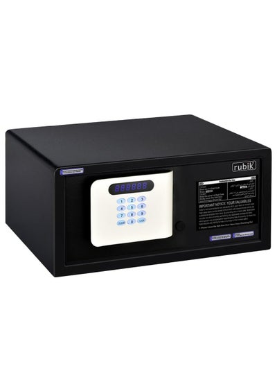 Buy Hotel Safe Box, Digital Steel Security Safe with Keys, Hotel Style Wide and Low Profile Locker, RB-2043FB (Size 42x20x37cm) Black in UAE