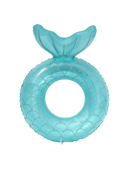 اشتري Giant Mermaid Tail Pool Float PVC Inflatable Floats Mermaid Swimming Ring for Women Green-B 70CM في السعودية