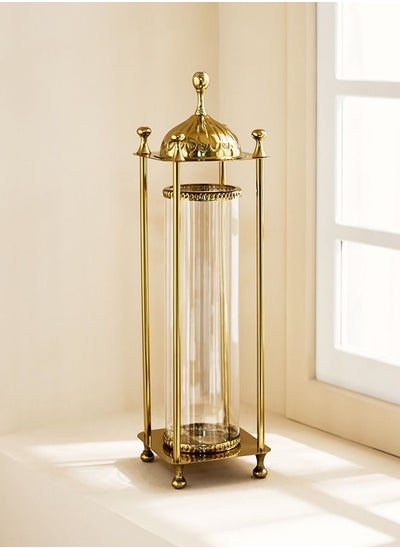 اشتري Arwa Metal Glass Dome Lantern 15.4x43x15.4 cm في السعودية