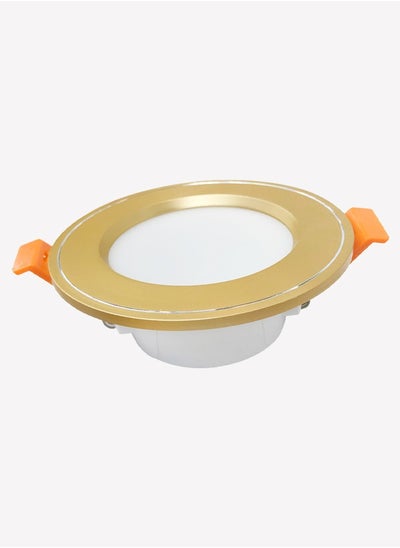 اشتري Tricolor Gold Silver Black Frame Changing LED Downlight Ceiling Light 5W 9.5 X 3.3 Cm 300 Lumen For Office Bedroom Kitchen Hallway Lounge Bathroom Kidsroom Wardrobe Closet etc. في الامارات