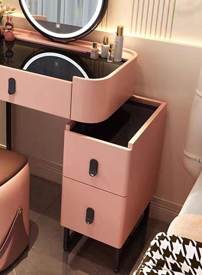 Buy Makeup Vanity Table Dressing Table With Drawers and LED light in UAE