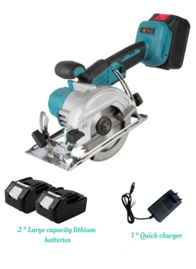 Buy Cordless Circular Saw, 6200 RMP, 1200W with 2 Batteries and 2 Saw Blades, Manul Guide, Max Cutting Depth 42.5mm in Saudi Arabia