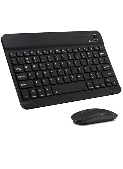 Buy Rechargeable Bluetooth Keyboard and Mouse Combo Ultra-Slim Portable Compact Wireless Mouse Keyboard Set for Android Windows Tablet Cell Phone iPhone iPad Pro Air Mini, iPad OS/iOS 13 and above(Black) in UAE