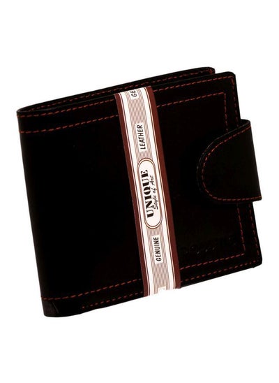 Buy Leather Bi-Fold Wallet Black in UAE