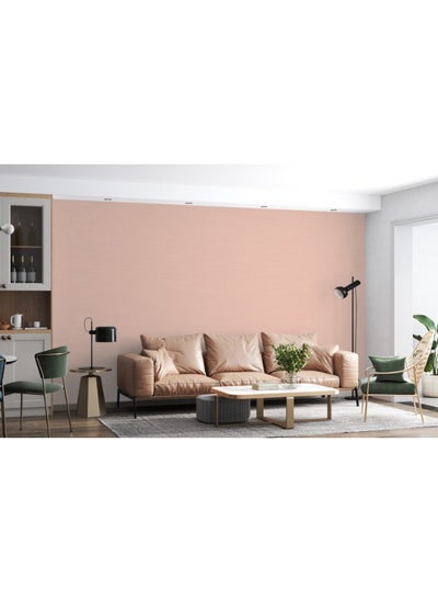 Buy Pink Paint Color Fabric Wallpaper Covers An Area ​​Up To 4.2Mx3M With Adhesive And Smoothing Tool in Egypt