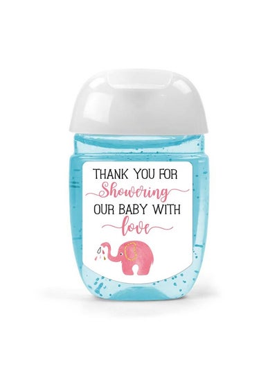 اشتري Hand Sanitizer Labels Thank You For Showering Our Little One With Love Stickers Baby Shower Favor Party Favors Girls. Blue1.26Inches X 1.39Inches في الامارات