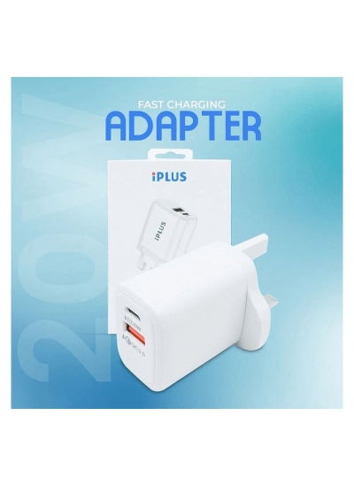 Buy iPLUS iP-CH650 PD Charger Adapter Charger High Speed Mobile Charger 20W 3.0Amp Type-C Quick Charger UK Plug in Saudi Arabia