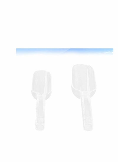 اشتري Clear Shovel Scoop, 2 Pack Ice Scoop Food Serving Clear Shovel Scoop Multifunctional Sweets Spoon Scoop for Kitchen Wedding Party (Small, Large) في الامارات