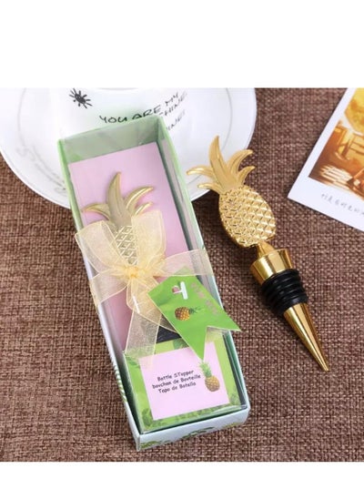 اشتري Wine Stopper Pineapple Shaped Birthday Party Wedding Anniversary Wine Fresh-keeping Stopper Ideal Gift Bar Accessories Kitchen Tools (Pineapple) في الامارات