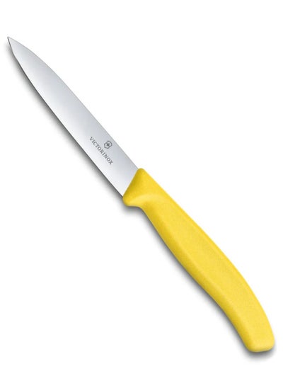 Buy Victorinox Swiss Classic Paring 4" straight Spear Point Blade 5/8" Width at Handle Yellow in Saudi Arabia