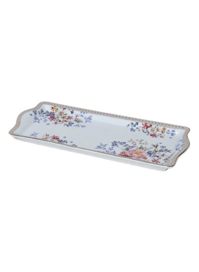 اشتري Royal Garden Porcelain Serving Platter, Multicolour - 35x15 cm في الامارات