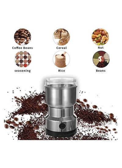 اشتري Mini Stainless Steel Home Multi functional  Coffee Grinder Electric Mini Stainless Steel Pepper Bean Grinder with Stainless Steel Blade for Herbs Spices Nuts Grains Coffee Bean Grinding في الامارات