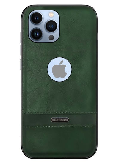 Buy Rich Boss Leather Back Cover For Iphone 14 Pro Max (Green) in Egypt