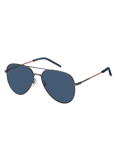 Buy Men's Uv Protection Pilot Shape Metal Sunglasses Th 2111/G/S Blue 55 - Lens Size: 55 Mm - Mtdk Ruth in Saudi Arabia