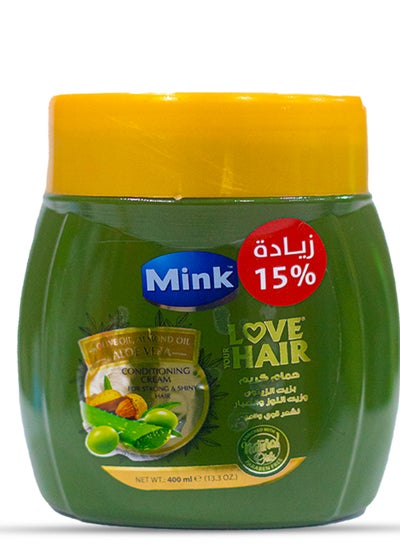 Buy Mink Hair Conditioning Cream With Olive Oil & Almond Oil - 400 Ml in Egypt