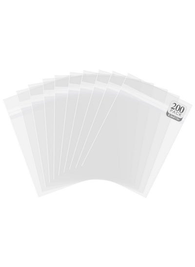 Buy 200 Pack Acidfree Crystal Clear Sleeves Bags Fits 8.5X11 Prints Photos Artwork Self Seal (Bag Size 9"X11 3/7") in UAE