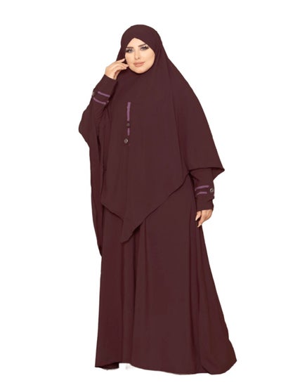 Buy Iedna two pieces of crepe material, one size, can be worn up to 90 kilos for women in Egypt