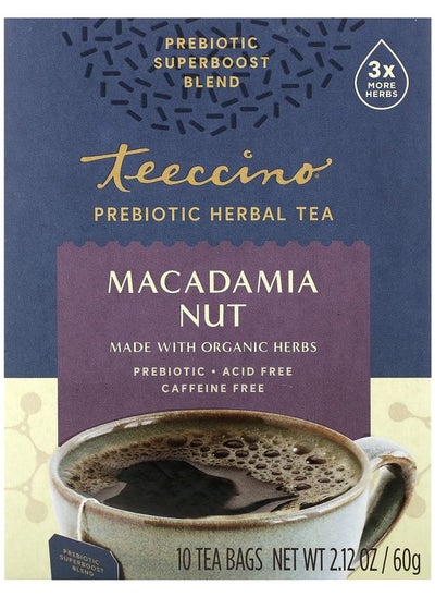 اشتري Prebiotic Herbal Tea Macadamia Nut Caffeine Free 10 Tea Bags 2.12 oz (60 g) في الامارات