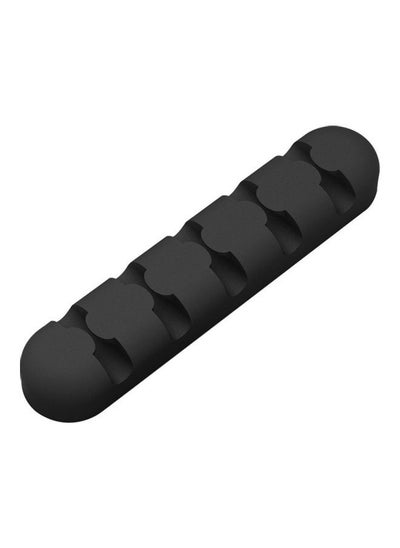 Buy Silicone 5-Slot Cable Organizer Black in UAE