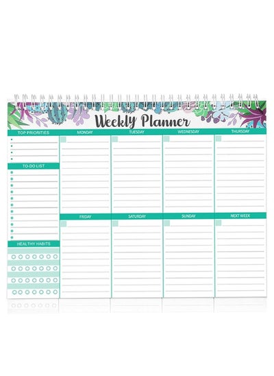 Buy Weekly Desk Planner and To Do List Notepad-19X25.4cm in UAE