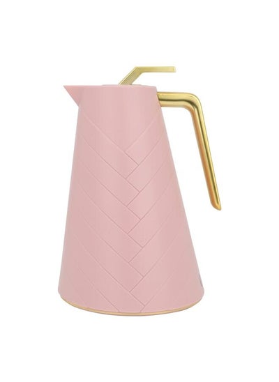 Buy Glory Pro Thermos Dark Pink With Golden Handle 1L in Saudi Arabia