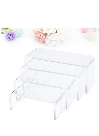 Buy Acrylic Risers Display Clear Showcase Shelf Figures Buffets Cupcakes Jewelry Display Stands for Table Decorations in UAE