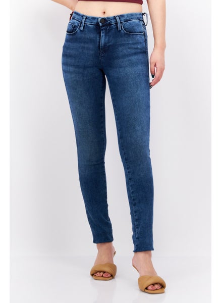 Buy Women Skinny Fit Wash Stretchable Jeans, Blue in UAE