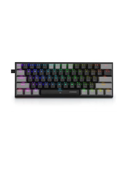 Buy Z-11 60% Wired Mechanical Gaming Keyboard,Blue Switches RGB Backlit Compact 61 Keys Keyboard for Windows,Mac OS Black Grey in Saudi Arabia