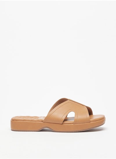 Buy Solid Slip-On Sandals in Saudi Arabia