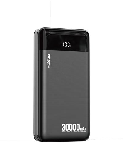 اشتري Power Bank with Built in Cables, 30000 mAh Portable Charger with and LED Display Compatible with iPhone/iPad/Samsung Galaxy and Other Smart Devices في الامارات