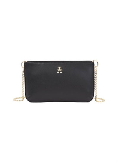 Buy Women's Chic Crossover Handbag, Black - faux leather in Saudi Arabia