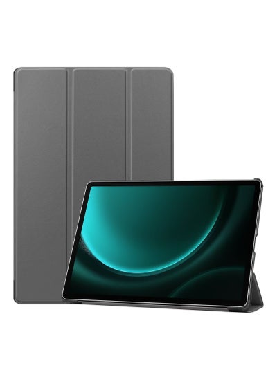 Buy Trifold Smart Cover Protective Slim Case for Samsung Galaxy Tab S9 FE Plus Grey in Saudi Arabia