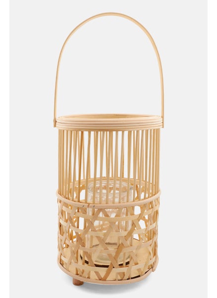 Buy Bamboo Lantern Braid With Handle, Beige in Saudi Arabia