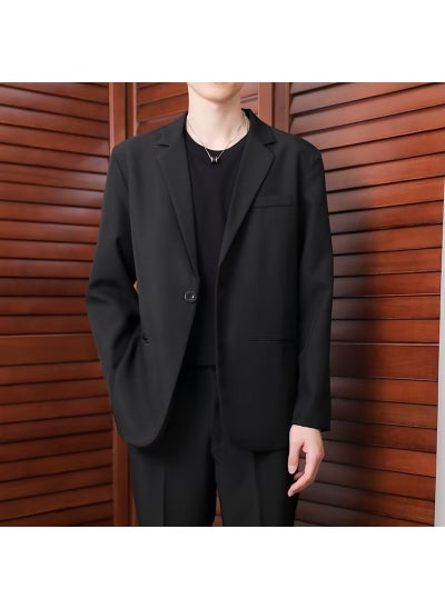 Buy High-Quality Spring Mens Casual Suit SetBlack Black in Saudi Arabia