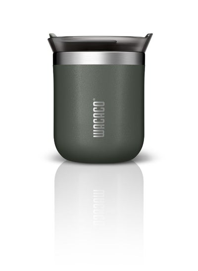 Buy Octaroma CLASSICO Vacuum Insulated Mug (180ml) - Double Wall Stainless Steel Coffee Travel Tumbler w/ Leakproof Drinking Lid, Reusable, Washable, BPA-Free, Hot & Cold - Grey in UAE