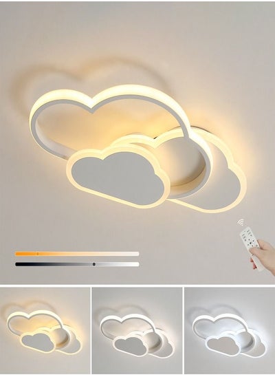 Buy LED Ceiling Light Cloud Shaped /32w/with Dimmable Remote Control in Saudi Arabia