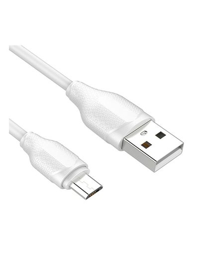 Buy LS371 Fast Charging Data Cable Micro To USB-A, 1M Length And 2.1 Current Max - White in Egypt