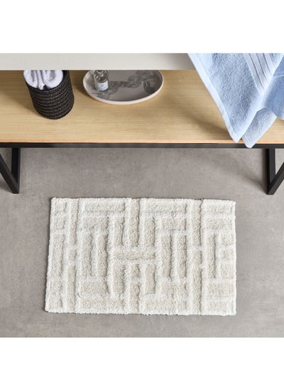 Buy Scout Matrix Patterned Cotton Bathmat 80 x 50 cm in Saudi Arabia