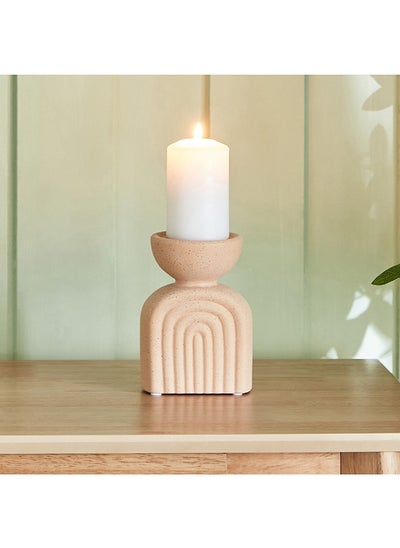 Buy Tudor Ceramic Candleholder 11 x 15 x 9 cm in Saudi Arabia