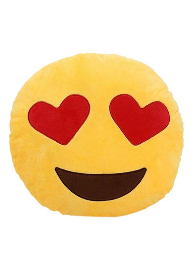 Buy Cute Love Smiley Emoji Pillow Yellow in Saudi Arabia