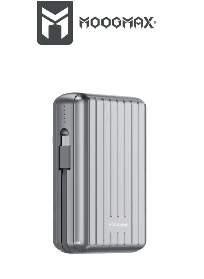 Buy Trunk Series 20000mAh Magnetic Wireless Power Bank, 22.5W Super-Charging, Dual Built-in Cables, 15W Wireless Charging, 3 External Ports (Type-C, Type-A, Lightning) - Silver in Saudi Arabia