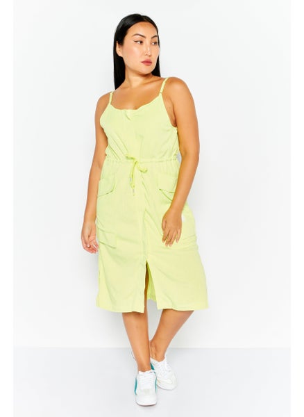 اشتري Women Sportswear Fit Outdoor Midi Dress, Lime Green في الامارات