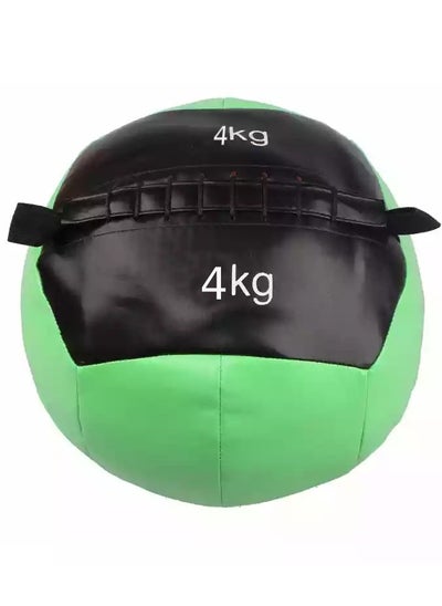 Buy Soft Medicine Wall Ball for Full Body Fitness Exercises 4KG, Green in Egypt