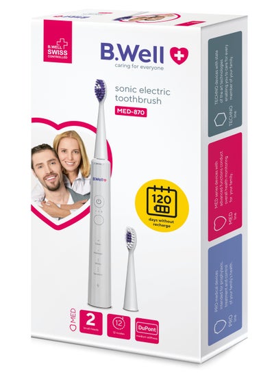 Buy B Well MED-870 Electric Sonic Toothbrush(White) in UAE